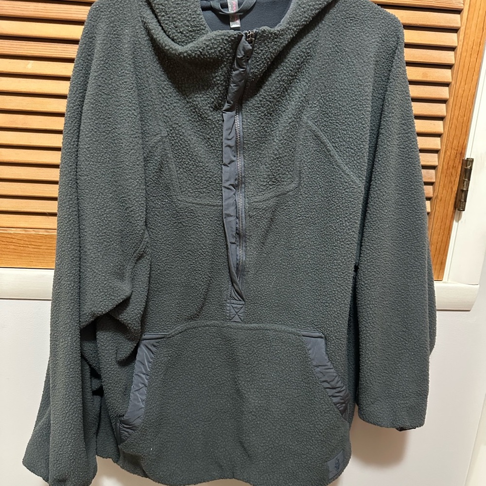 FP Movement Gray Half-Zip Fleece Pullover